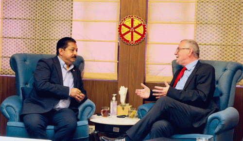 महासंघका वरिष्ठ उपाध्यक्ष श्रेष्ठ र स्लोभेनियाली राजदूत मेन्सिनबीच भेटवार्ता  