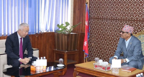 मन्त्री चौलागाईंसँग जापानी राजदूतको भेटवार्ता