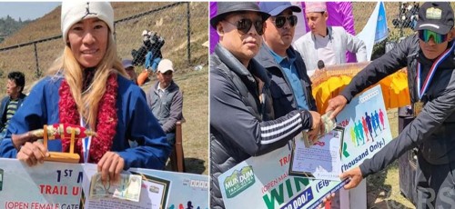 मुन्दुम ट्रेल अल्ट्रा रेस-२०८२ : खोटाङकी निर्मला तथा ओखलढुङ्गाका विनोद प्रथम