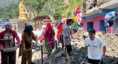 विपद्पछिको पुनर्निर्माणमा जुटेको म्याग्दी