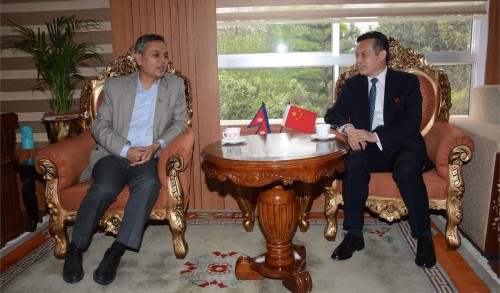 गृहमन्त्री र चिनियाँ राजदूतबीच भेटवार्ता