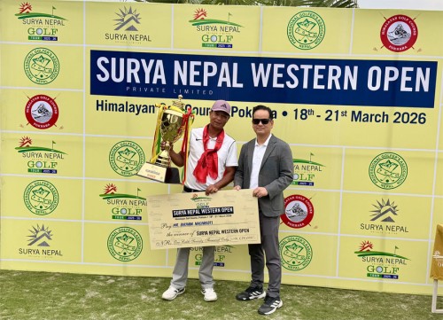 भुवनलाई सूर्य नेपाल वेस्टर्न ओपनको उपाधि, सञ्जय एक स्ट्रोकले पराजित
