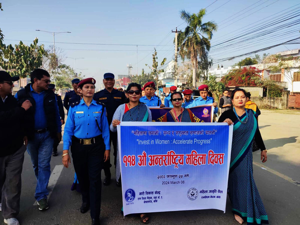 महिला दिवसमा पदयात्रा,जानकी :तस्बिरः रुपनी जिएम/रासस