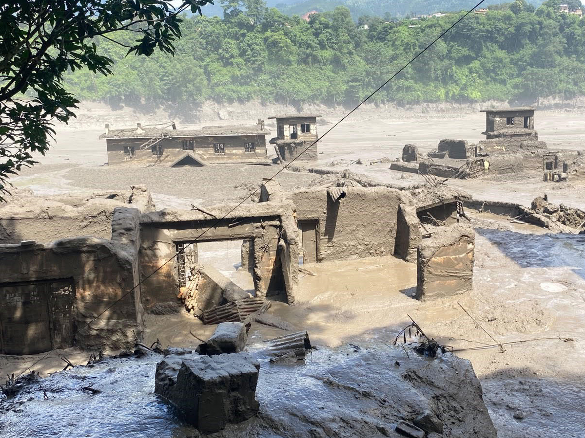 बाढीले बगर बन्यो रसुवा र नुवाकोटका बस्ती